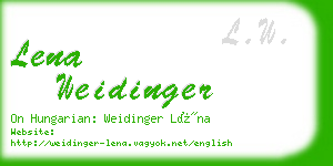 lena weidinger business card